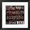 Framed Art Coffee Keeps Me Going - square by Veruca Salt Wall Decor 18x24 Artwork